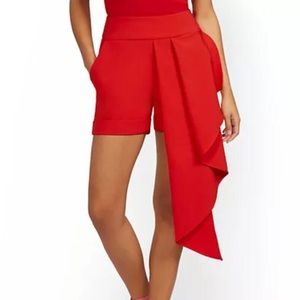 Asymmetrical Drape-Front Short
